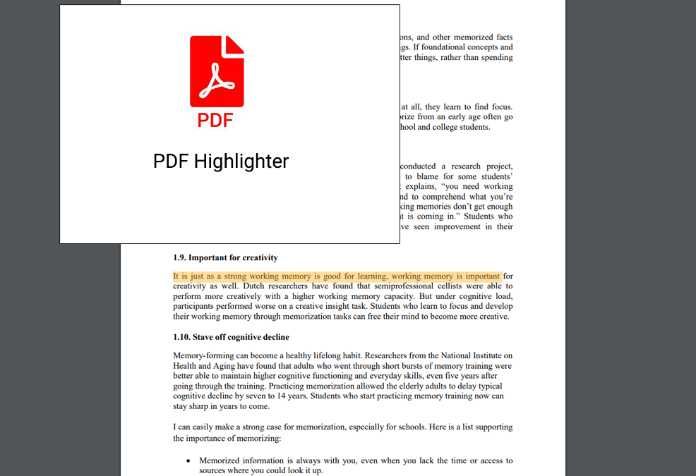 how to highlight pdf files